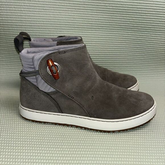 L.L. Bean Mountainside Toggle Boots Nubuck Leather Pull On Women’s Size 7 Gray - Picture 1 of 9